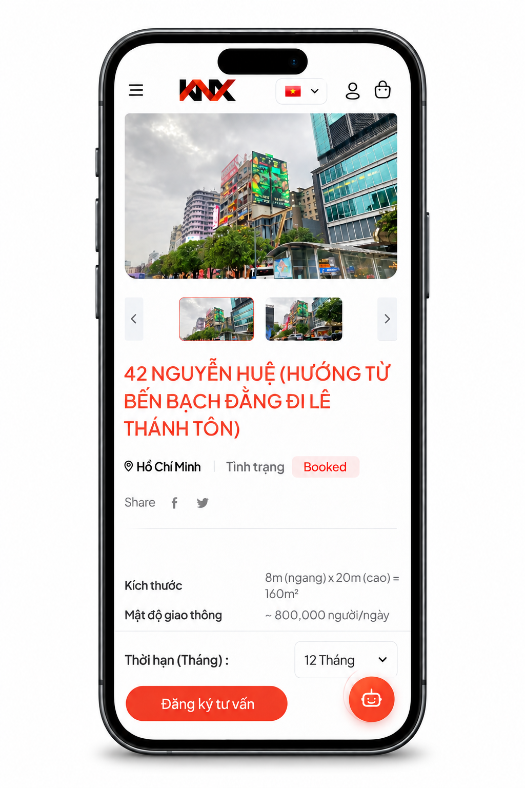 Giao diện KNX trên điện thoại