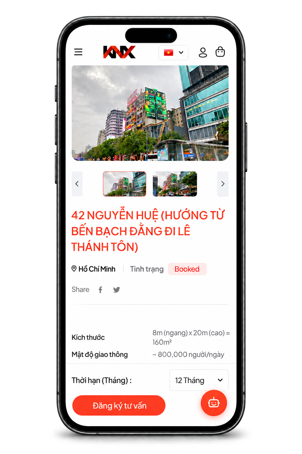 Giao diện KNX trên điện thoại